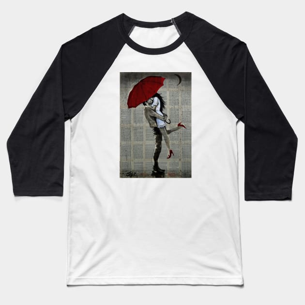 Rainy hearts Baseball T-Shirt by Loui Jover 